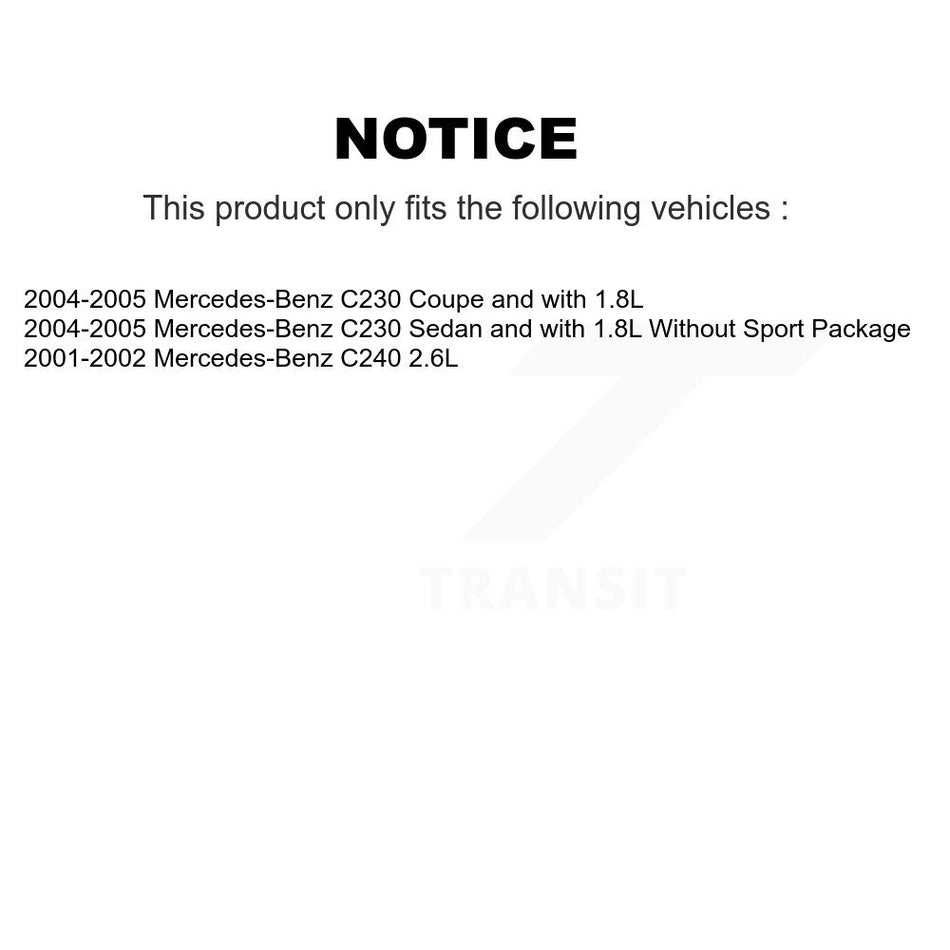 Front Rear Semi-Metallic Disc Brake Pads And Wear Sensors Kit For Mercedes-Benz C230 C240 KSW-100030