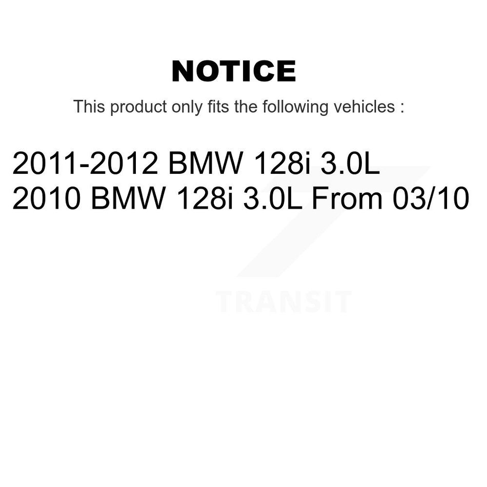 Front Rear Semi-Metallic Disc Brake Pads And Wear Sensors Kit For BMW 128i 3.0L KSW-100034