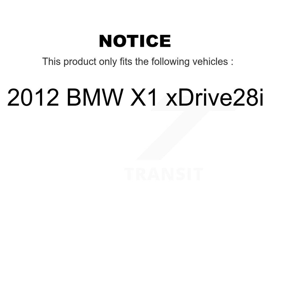 Front Rear Semi-Metallic Disc Brake Pads And Wear Sensors Kit For 2012 BMW X1 xDrive28i KSW-100036