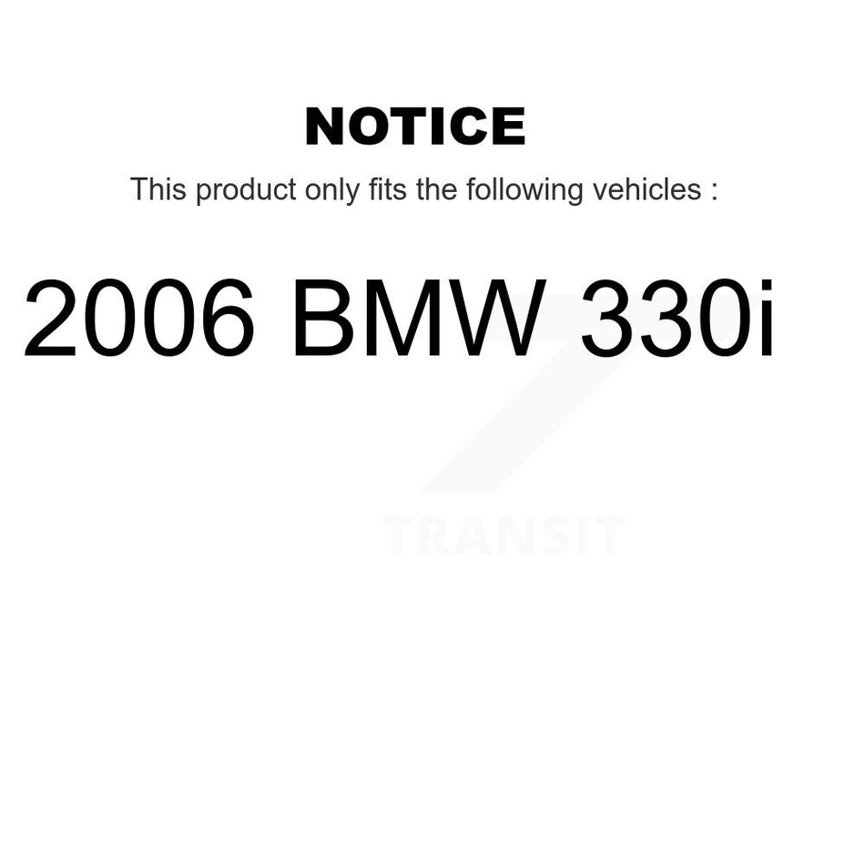 Front Rear Semi-Metallic Disc Brake Pads And Wear Sensors Kit For 2006 BMW 330i KSW-100039