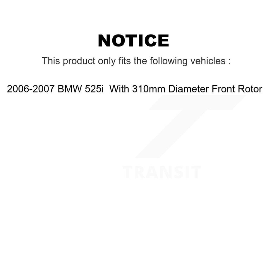 Front Rear Semi-Metallic Disc Brake Pads And Wear Sensors Kit For BMW 525i KSW-100040
