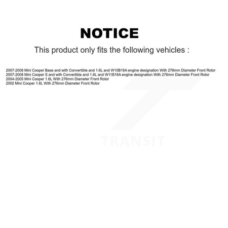 Front Rear Semi-Metallic Disc Brake Pads And Wear Sensors Kit For Mini Cooper KSW-100055