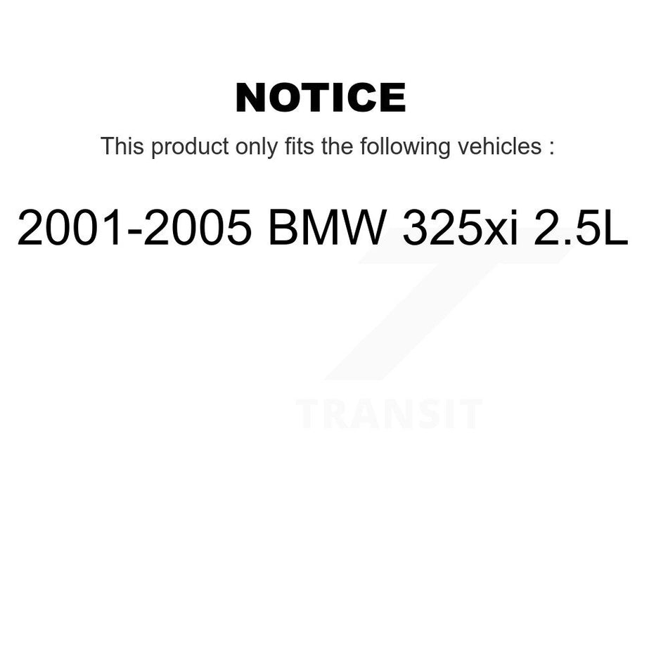 Front Rear Semi-Metallic Disc Brake Pads And Wear Sensor Kit For 2001-2005 BMW 325xi 2.5L KSW-100067