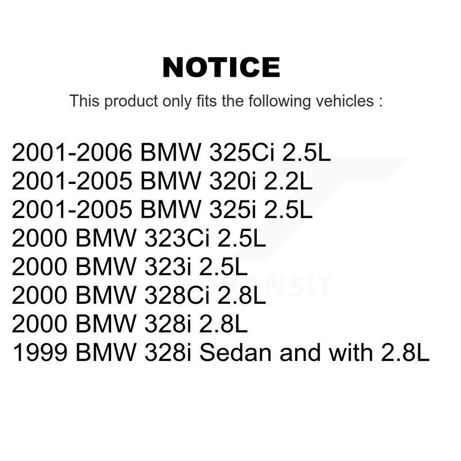 Front Rear Semi-Metallic Brake Pad And Wear Sensor Kit For BMW 325i 325Ci 320i 328i 323Ci KSW-100068