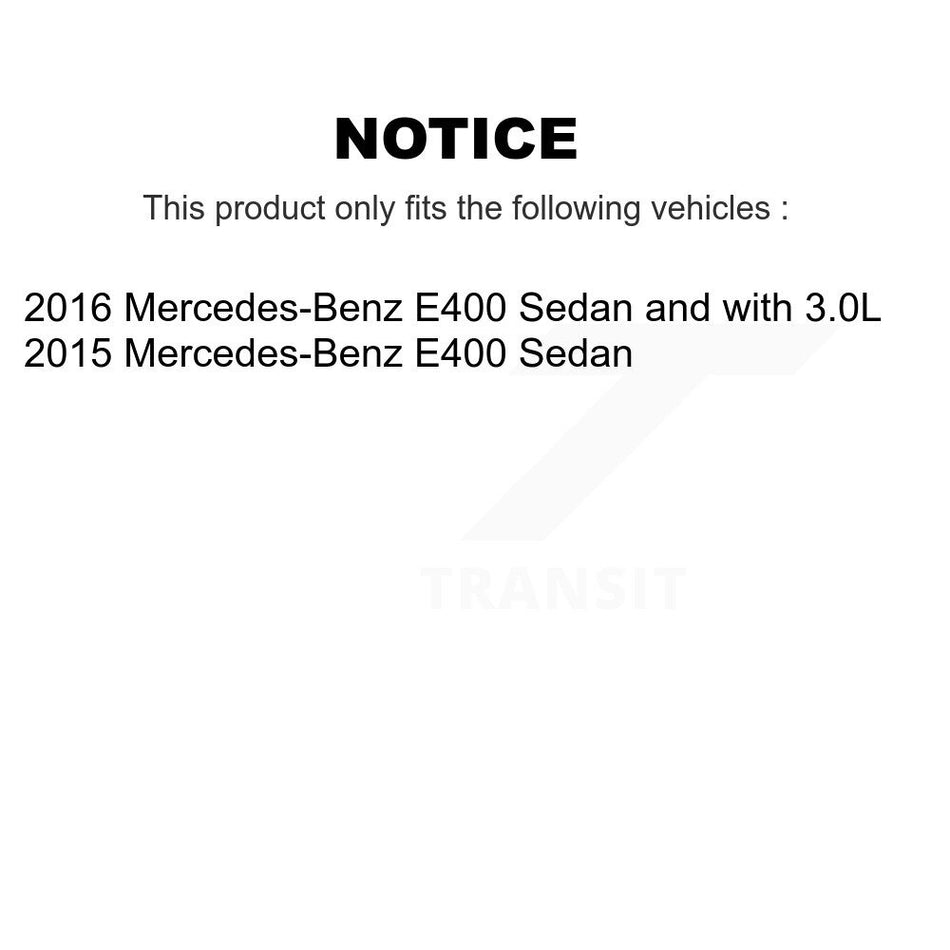 Front Rear Semi-Metallic Disc Brake Pads And Wear Sensors Kit For Mercedes-Benz E400 KSW-100080