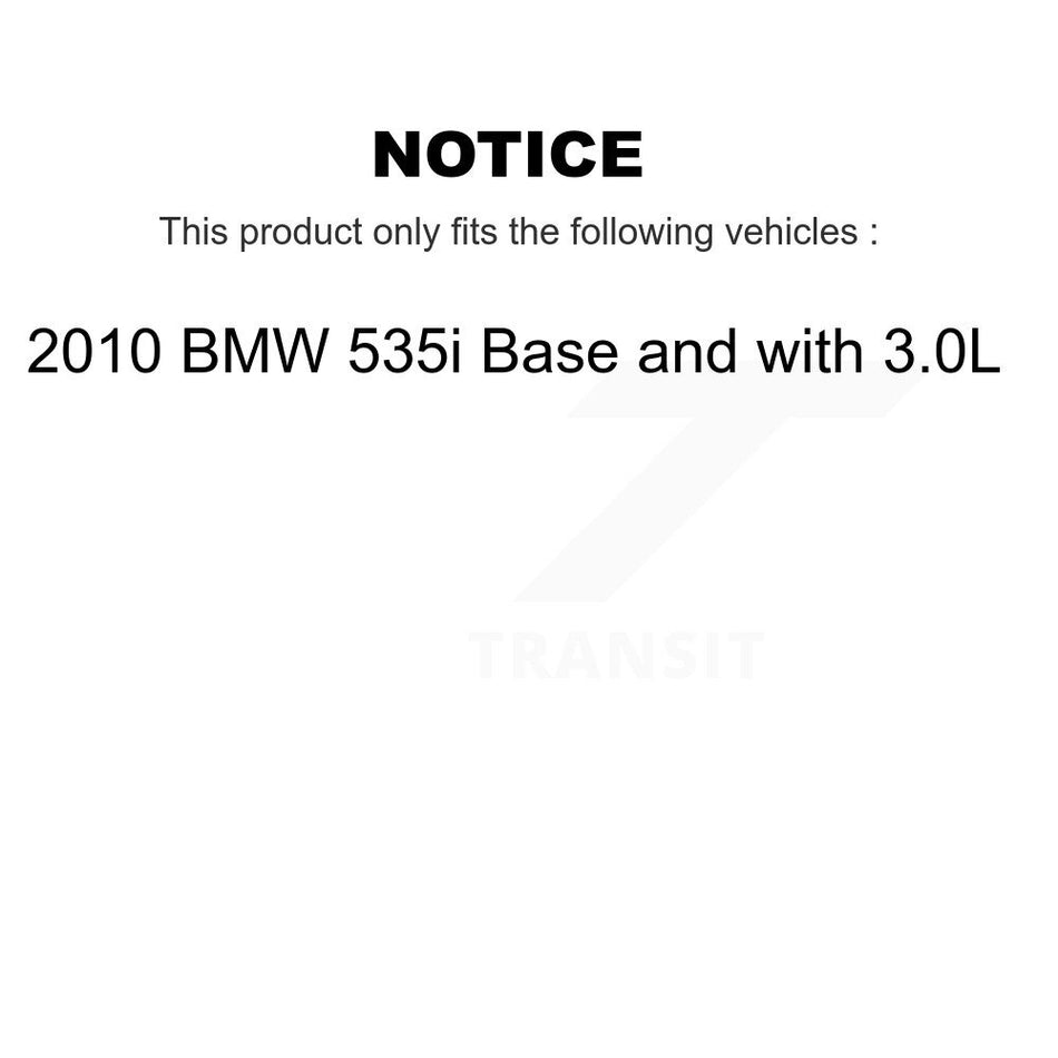 Front Rear Semi-Metallic Disc Brake Pads Wear Sensor Kit For 2010 BMW 535i Base with 3.0L KSW-100096
