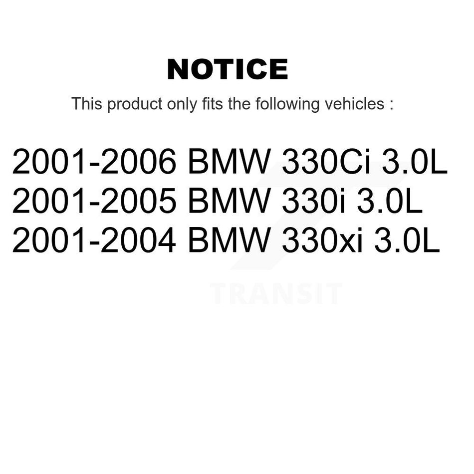 Front Rear Semi-Metallic Disc Brake Pad And Wear Sensor Kit For BMW 330Ci 330i 330xi 3.0L KSW-100099