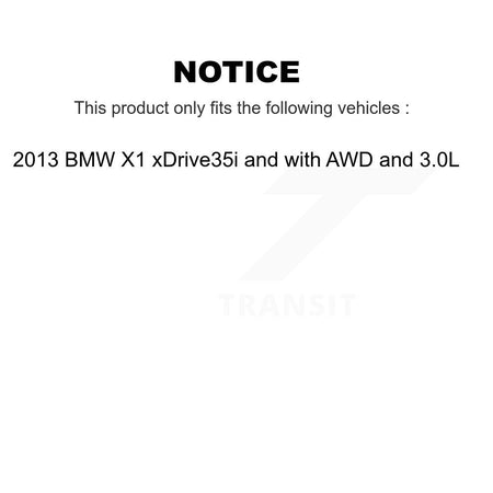 Front Rear Semi-Metallic Brake Pads Wear Sensor Kit For 13 BMW X1 xDrive35i with AWD 3.0L KSW-100143