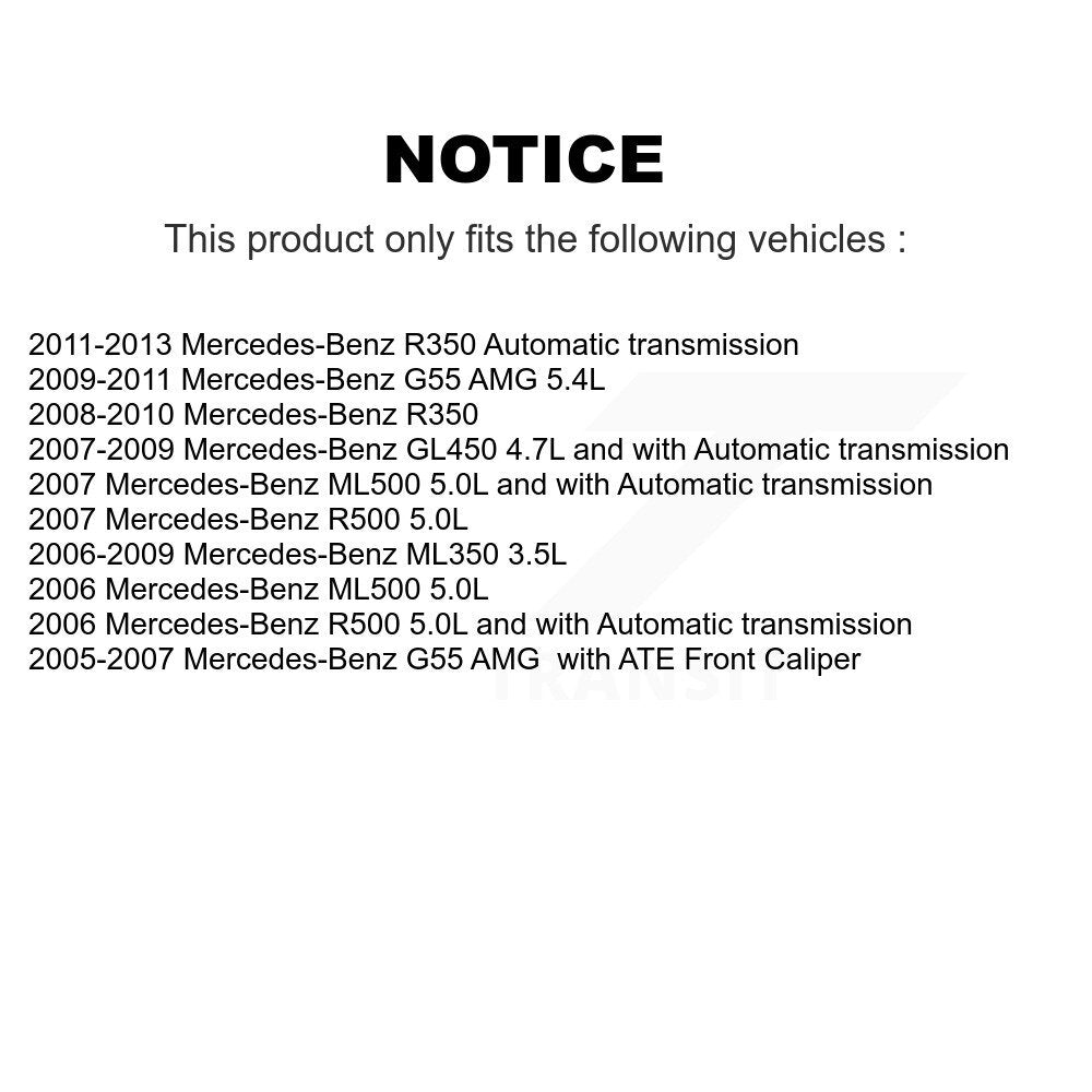 Front Rear Semi-Metallic Brake Pad Wear Sensor Kit For Mercedes-Benz ML350 R350 GL450 G55 KSW-100155