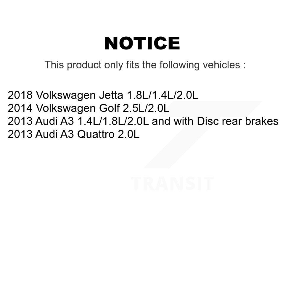 Front Semi-Metallic Brake Pad & Extra Wear Sensor Kit For Audi A3 Quattro Volkswagen Golf KSW-100323
