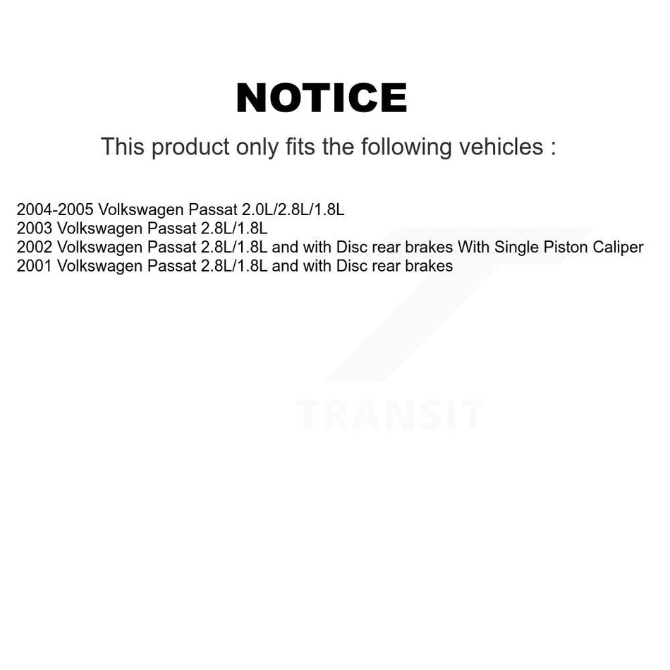 Front Semi-Metallic Disc Brake Pads And Extra Wear Sensors Kit For Volkswagen Passat KSW-100372