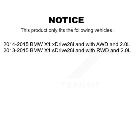 Front Semi-Metallic Disc Brake Pads And Wear Sensors Kit For BMW X1 KSW-100384