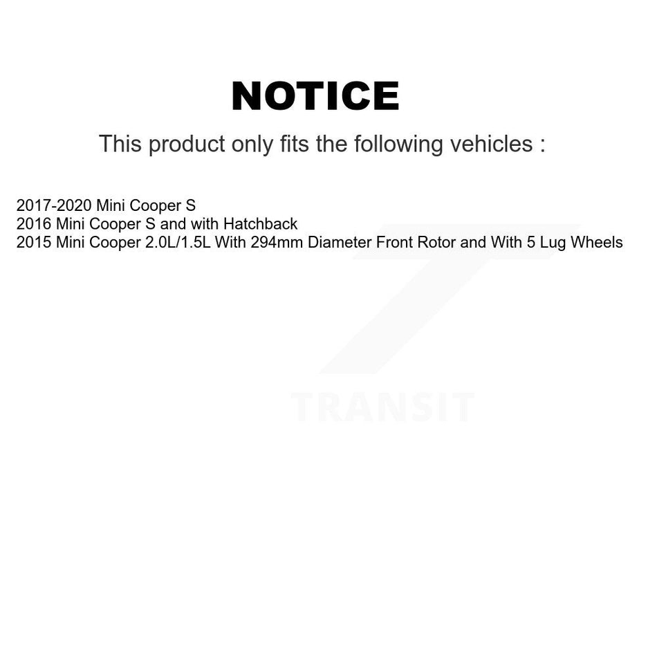 Front Semi-Metallic Disc Brake Pads And Wear Sensors Kit For Mini Cooper KSW-100398