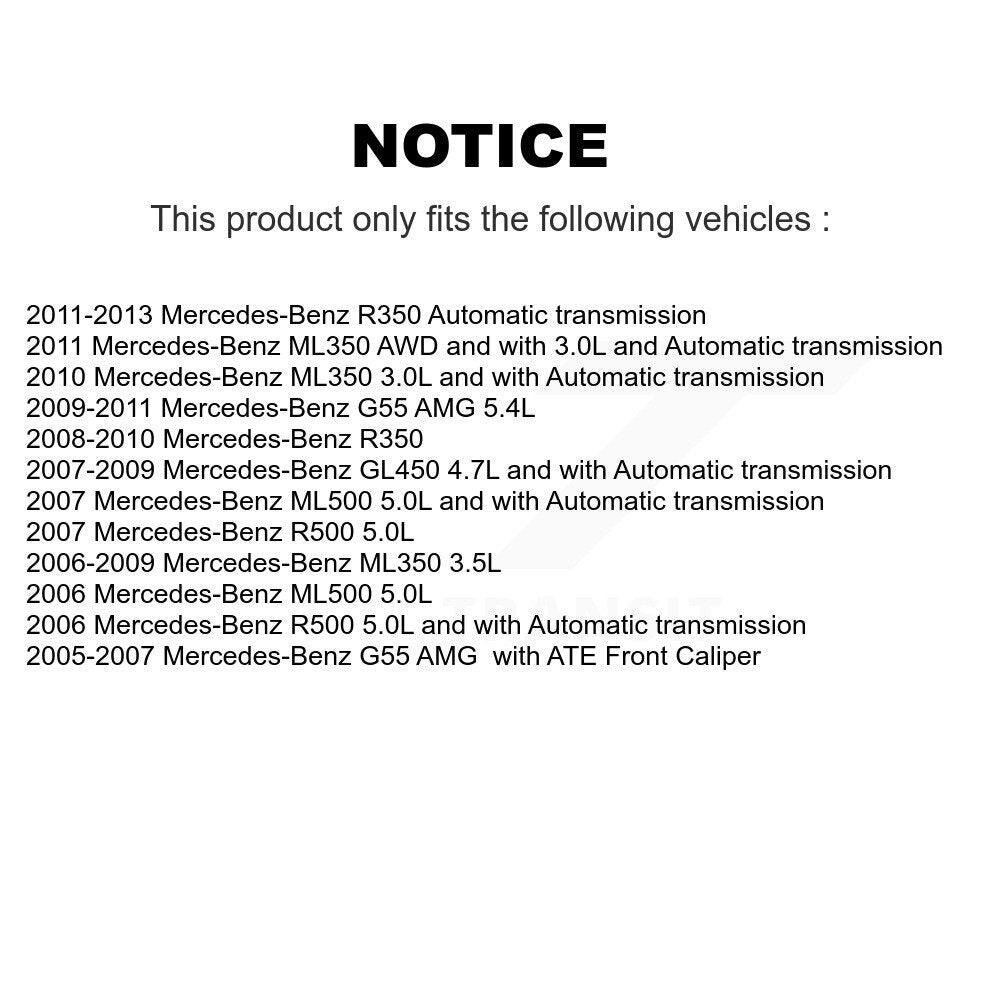 Front Semi-Metallic Brake Pads & Wear Sensor Kit For Mercedes-Benz ML350 R350 GL450 ML500 KSW-100435