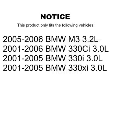 Front Semi-Metallic Disc Brake Pads And Wear Sensors Kit For BMW 330Ci 330i 330xi M3 KSW-100486