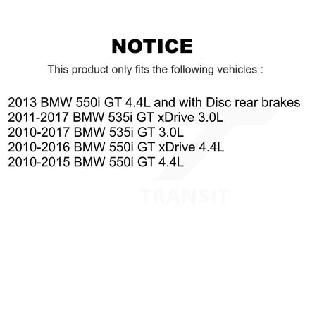 Rear Semi-Metallic Disc Brake Pads And Wear Sensors Kit For BMW 535i GT xDrive 550i KSW-100573