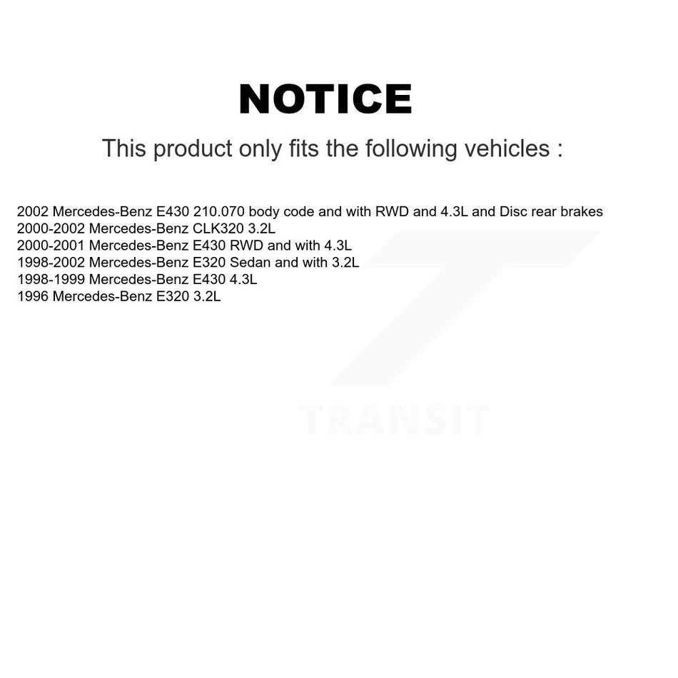 Rear Semi-Metallic Brake Pad And Extra Wear Sensor Kit For Mercedes-Benz E320 CLK320 E430 KSW-100618