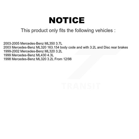 Rear Semi-Metallic Brake Pads & Extra Wear Sensor Kit For Mercedes-Benz ML320 ML350 ML430 KSW-100663