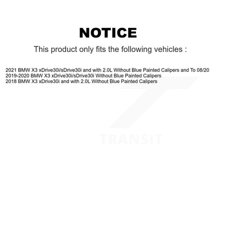 Front Rear Semi-Metallic Disc Brake Pads And Wear Sensors Kit For BMW X3 KSW-100743