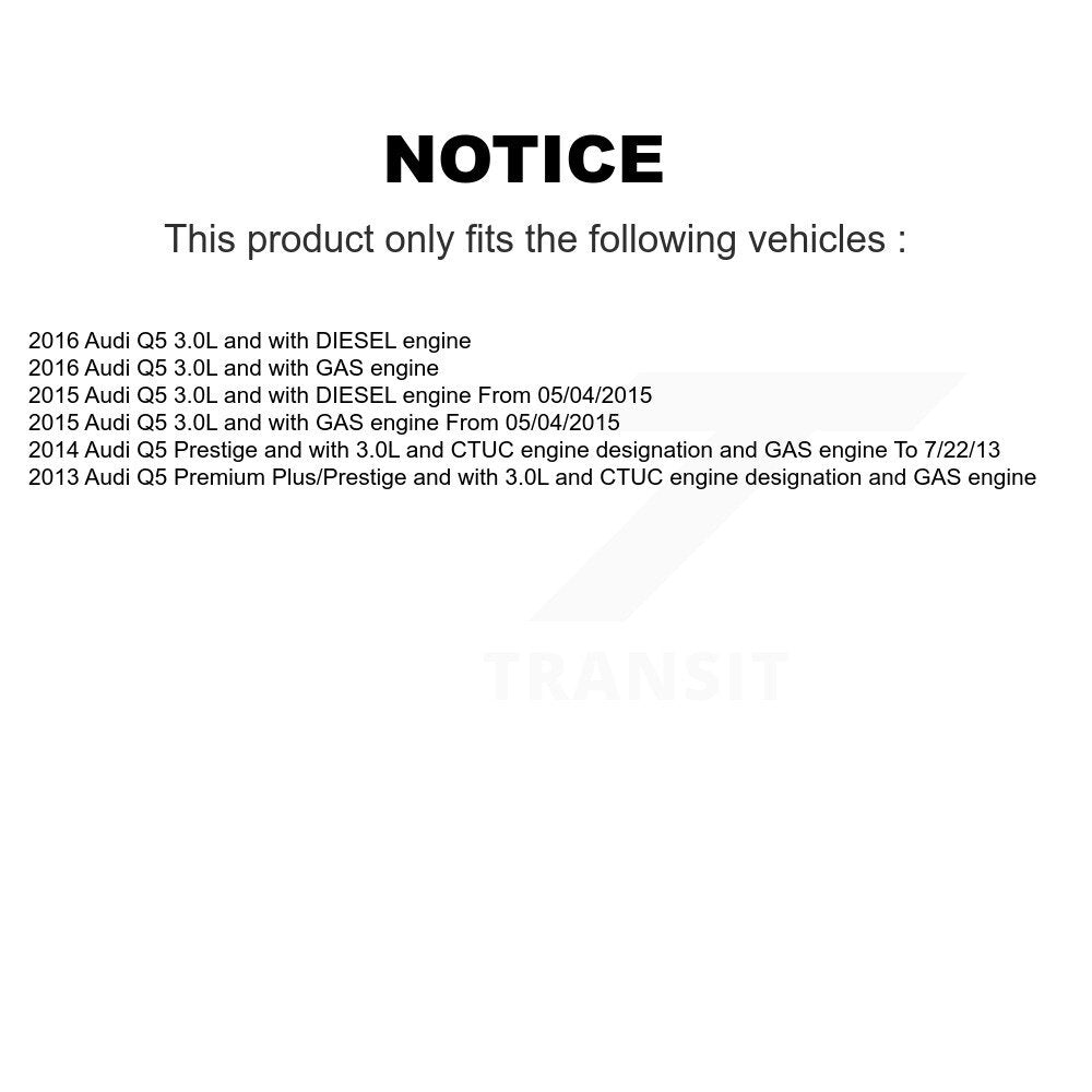 Front Semi-Metallic Disc Brake Pads And Wear Sensors Kit For Audi Q5 KSW-100777