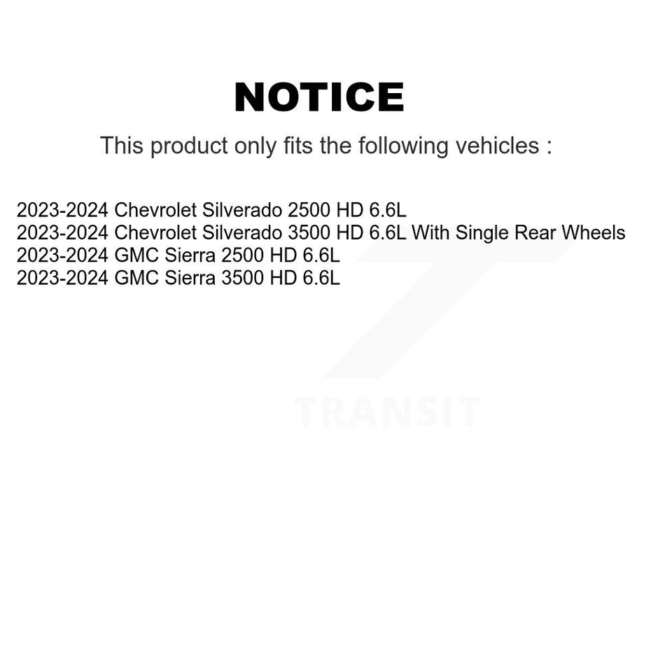 Front Rear Semi-Metallic Brake Pads Wear Sensor Kit For GMC Chevrolet Sierra 2500 HD 3500 KSW-100857