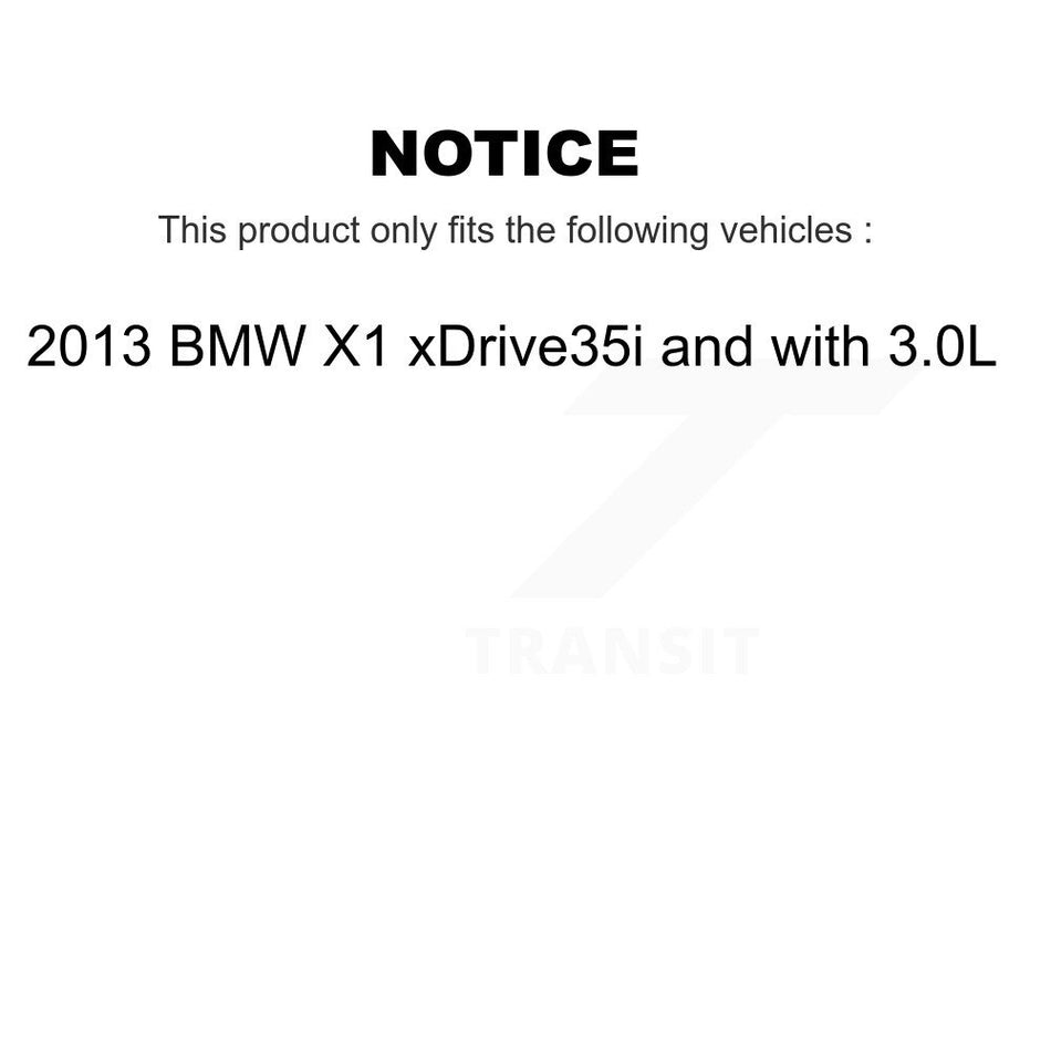 Front Semi-Metallic Disc Brake Pads & Wear Sensor Kit For 2013 BMW X1 xDrive35i with 3.0L KSW-100916