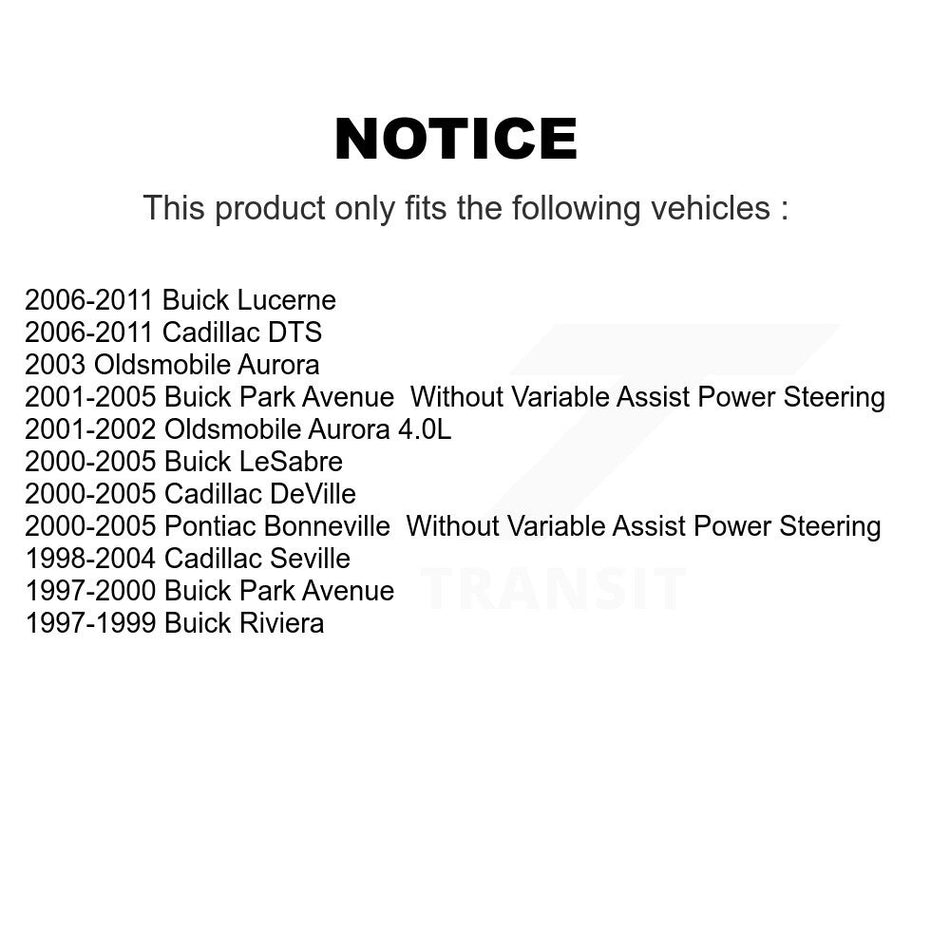 Front Tie Rod End & Boot Kit For Buick Lucerne Cadillac LeSabre DTS DeVille Seville Park KTB-100020