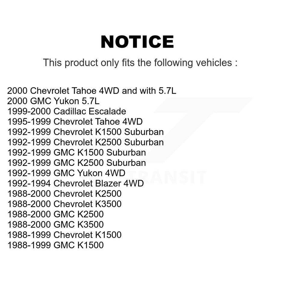 Front Left or Right Tie Rod End & Boot Kit For K1500 Chevrolet GMC K2500 K3500 Tahoe KTB-100367
