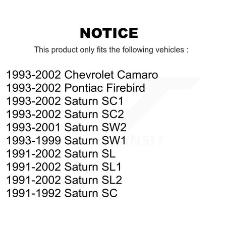 Front Left or Right Tie Rod End & Boot Kit For Chevrolet Camaro Pontiac Firebird Saturn KTB-100417