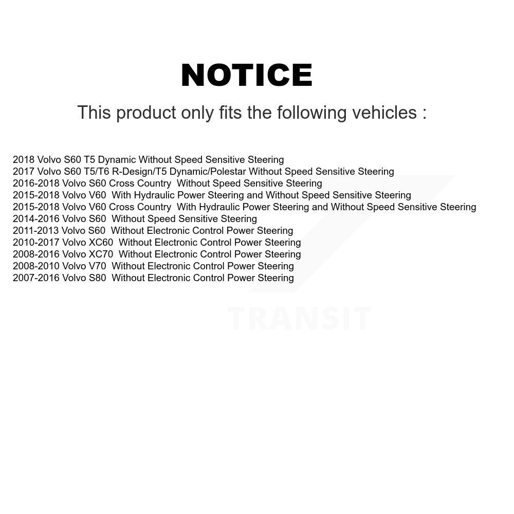 Front Left Tie Rod End & Boot Kit For Volvo XC60 XC70 S60 V60 S80 Cross Country V70 KTB-100465