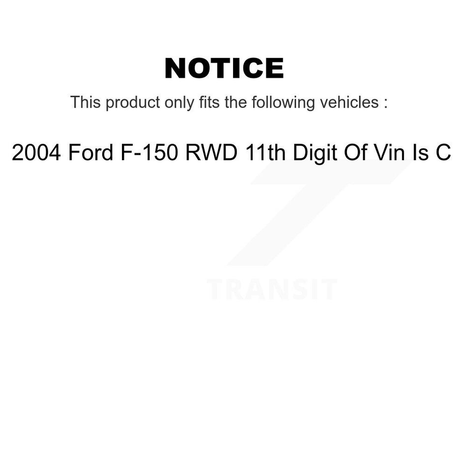 Front Left Steering Tie Rod End & Boot Kit For 2004 Ford F-150 RWD 11th Digit Of Vin Is C KTB-100583