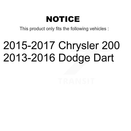 Front Right Steering Tie Rod End & Boot Kit For Chrysler 200 Dodge Dart KTB-100588