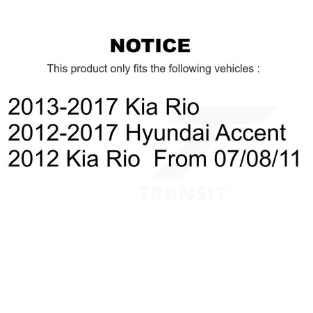 Front Right Steering Tie Rod End & Boot Kit For Hyundai Accent Kia Rio KTB-100611
