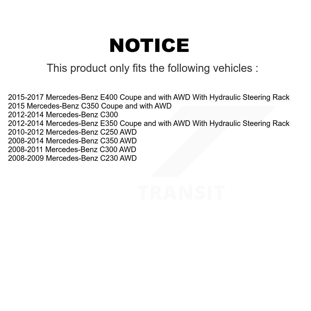Front Right Tie Rod End & Boot Kit For Mercedes-Benz C300 C350 C250 E350 E400 C230 KTB-100660