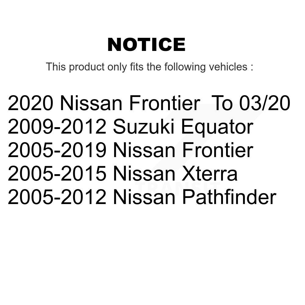 Front Right Tie Rod End & Boot Kit For Nissan Frontier Pathfinder Xterra Suzuki Equator KTB-100711