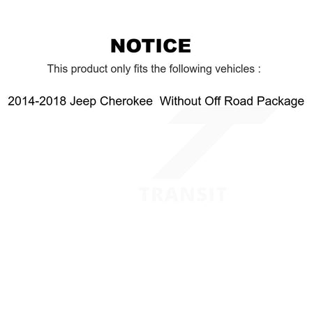 Front Tie Rod End & Boot Kit For 2014-2018 Jeep Cherokee Without Off Road Package KTB-100727