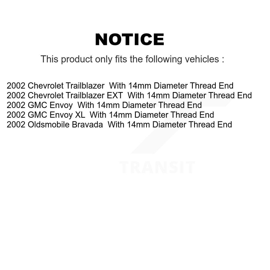 Front Tie Rod End & Boot Kit For GMC Envoy Chevrolet Trailblazer Oldsmobile Bravada XL KTB-100787