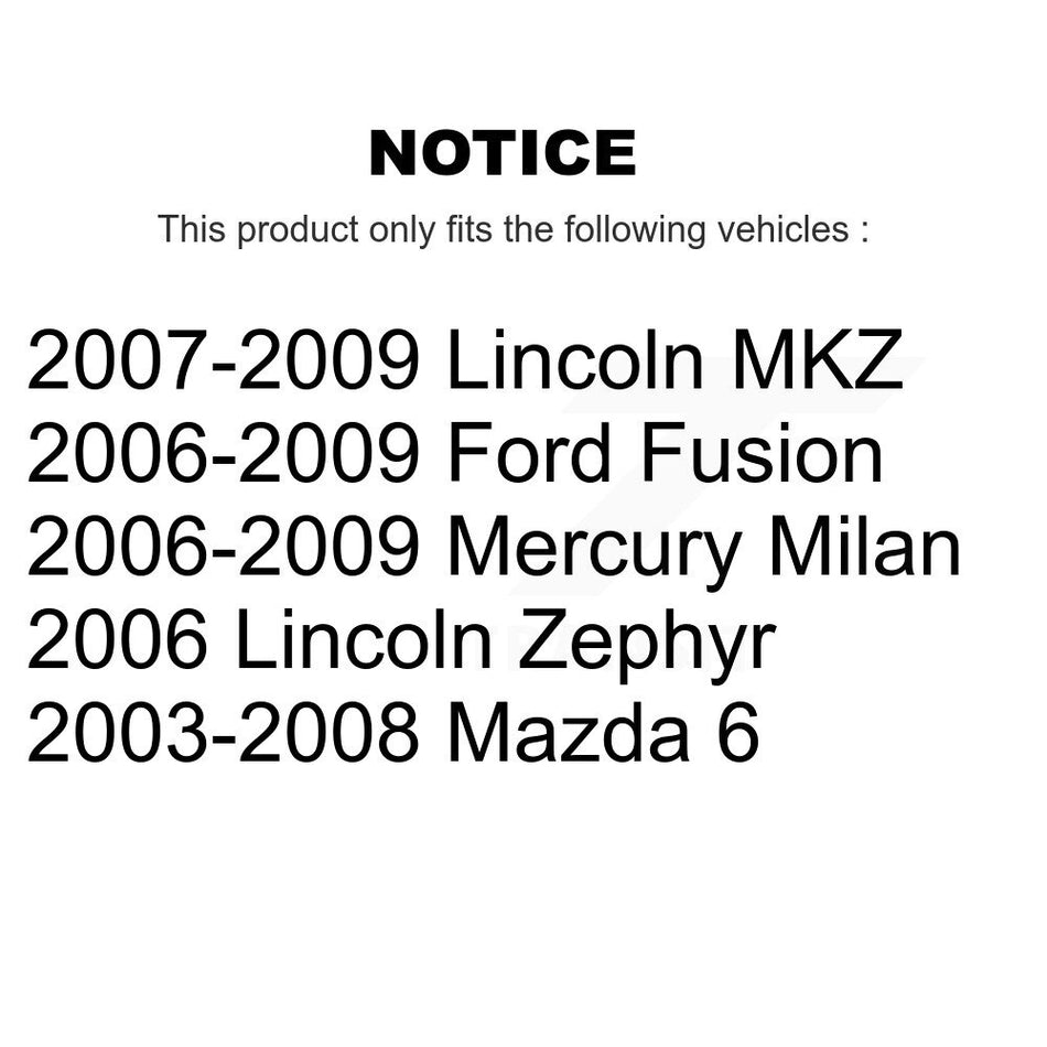 Front Tie Rod End & Boot Kit For Ford Fusion Mazda 6 Lincoln MKZ Zephyr Mercury Milan KTB-100812