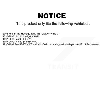 Front Tie Rod End & Boot Kit (6Pc) For Ford F-150 Expedition F-250 Heritage Lincoln KTB-100862