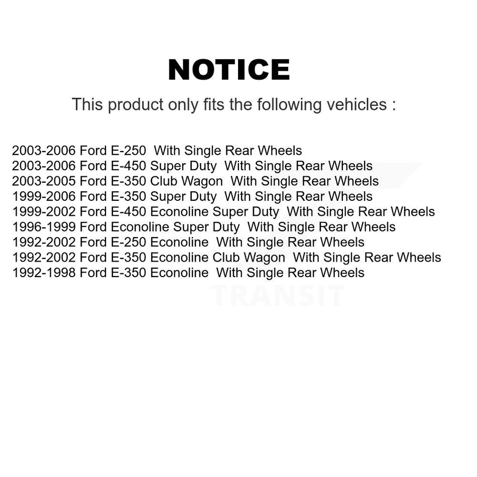 Front Tie Rod End & Boot Kit (6Pc) For Ford E-350 Super Duty Econoline E-250 Club Wagon KTB-100866