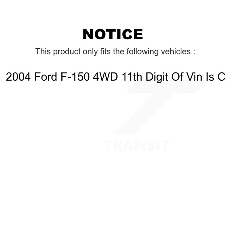 Front Steering Tie Rod End & Boot Kit For 2004 Ford F-150 4WD 11th Digit Of Vin Is C KTB-100870