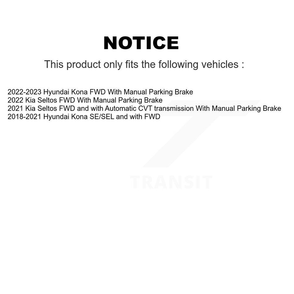Front Rear Ceramic Brake Pads Kit For Hyundai Kona Kia Seltos KTC-100652