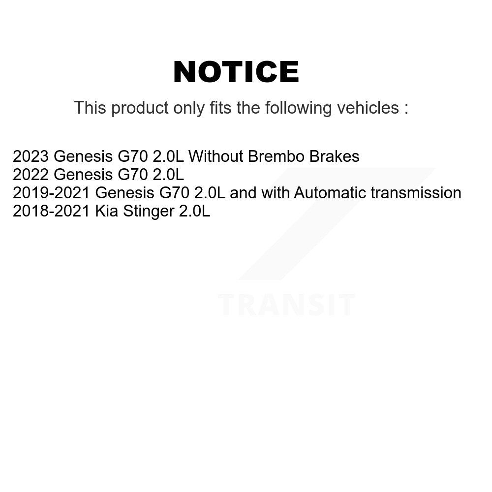 Front Rear Ceramic Brake Pads Kit For Genesis G70 Kia Stinger KTC-100747