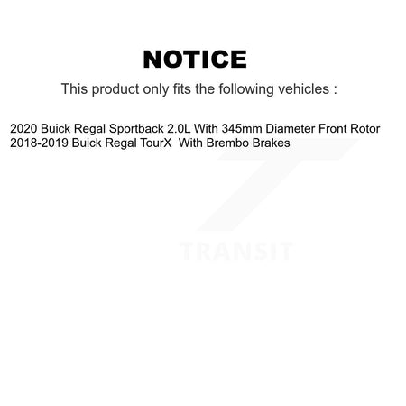 Front Rear Ceramic Brake Pads Kit For Buick Regal Sportback TourX KTC-100770