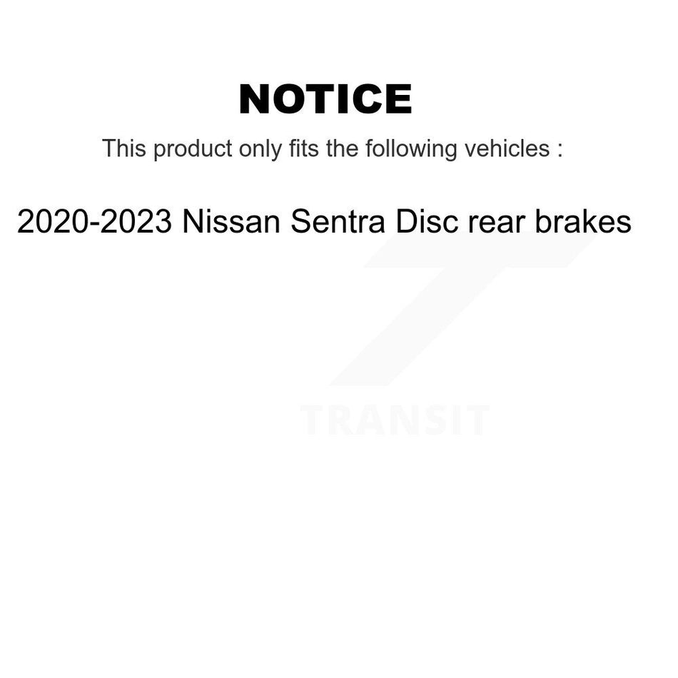 Front Rear Ceramic Brake Pads Kit For 2020-2023 Nissan Sentra Disc rear brakes KTC-100803
