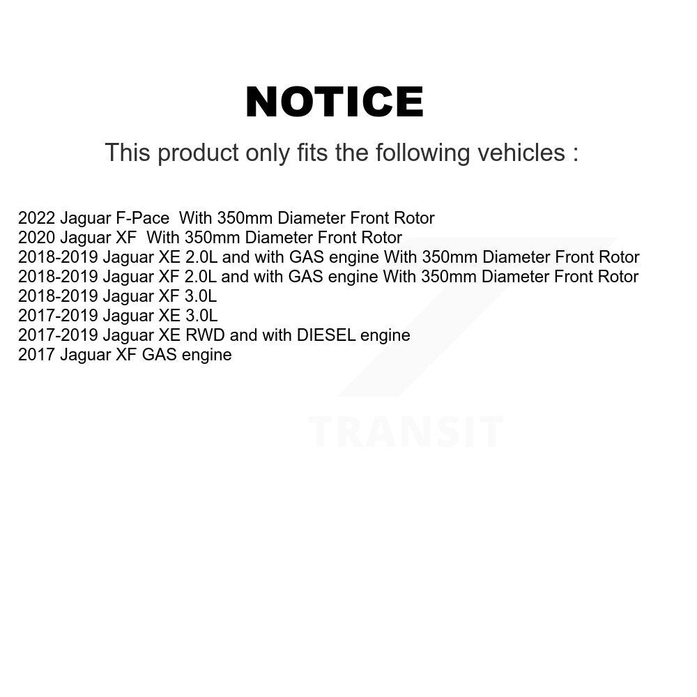 Front Rear Ceramic Brake Pads Kit For Jaguar Land Rover Range Velar XE F-Pace XF I-Pace KTC-100804