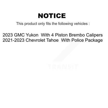 Front Rear Ceramic Brake Pads Kit For Chevrolet Tahoe GMC Yukon KTC-100844