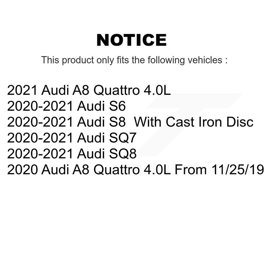 Front Rear Ceramic Brake Pads Kit For Audi SQ7 SQ8 S6 A8 Quattro S8 KTC-100850
