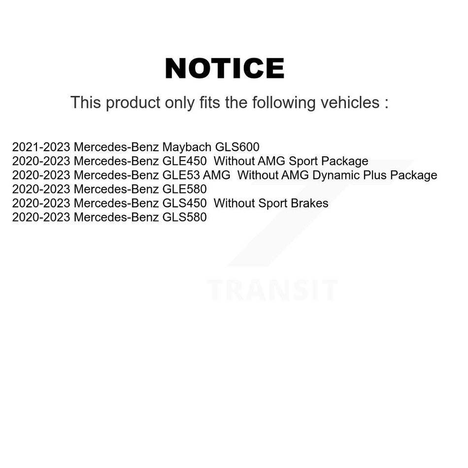 Front Rear Ceramic Brake Pad Kit For Mercedes-Benz GLE450 GLS450 GLE53 AMG GLS580 Maybach KTC-100859