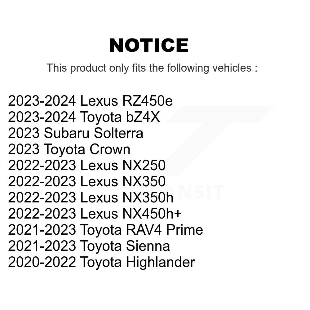 Front Rear Ceramic Brake Pad Kit For Toyota Highlander Sienna Lexus RAV4 Prime bZ4X NX350 KTC-100882